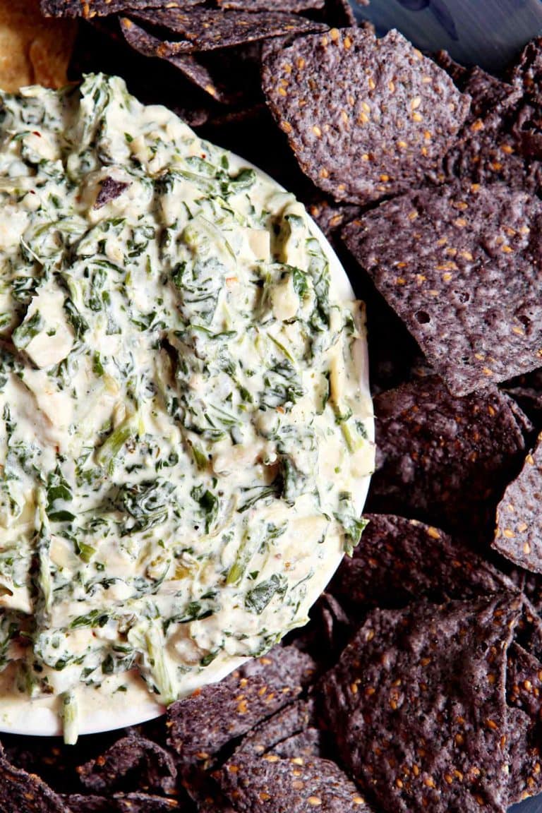 Shrimp Spinach Artichoke Dip // The Speckled Palate
