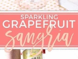 Glass of grapefruit sangria with grapefruit and blood orange slices
