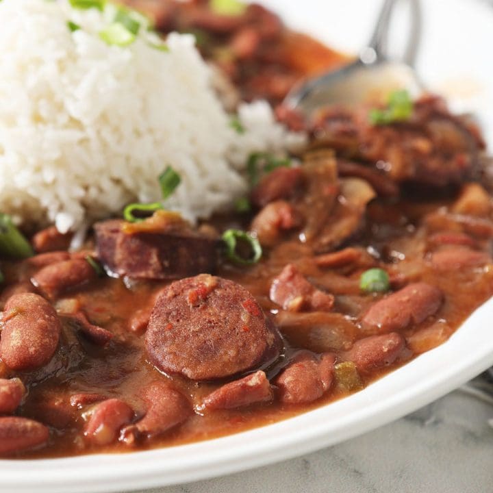 Slow Cooker Red Beans & Rice, Single Serving