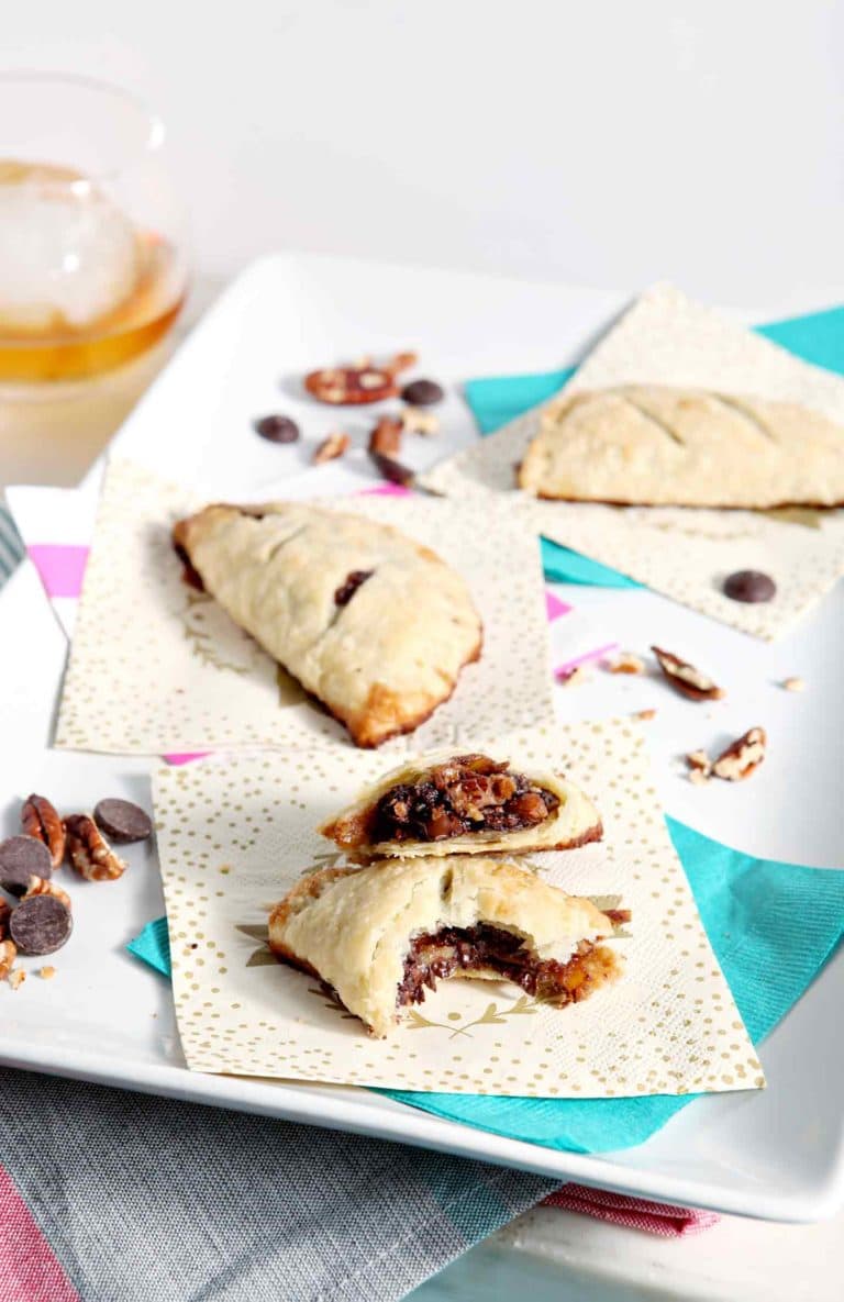 Chocolate Bourbon Pecan Hand Pies