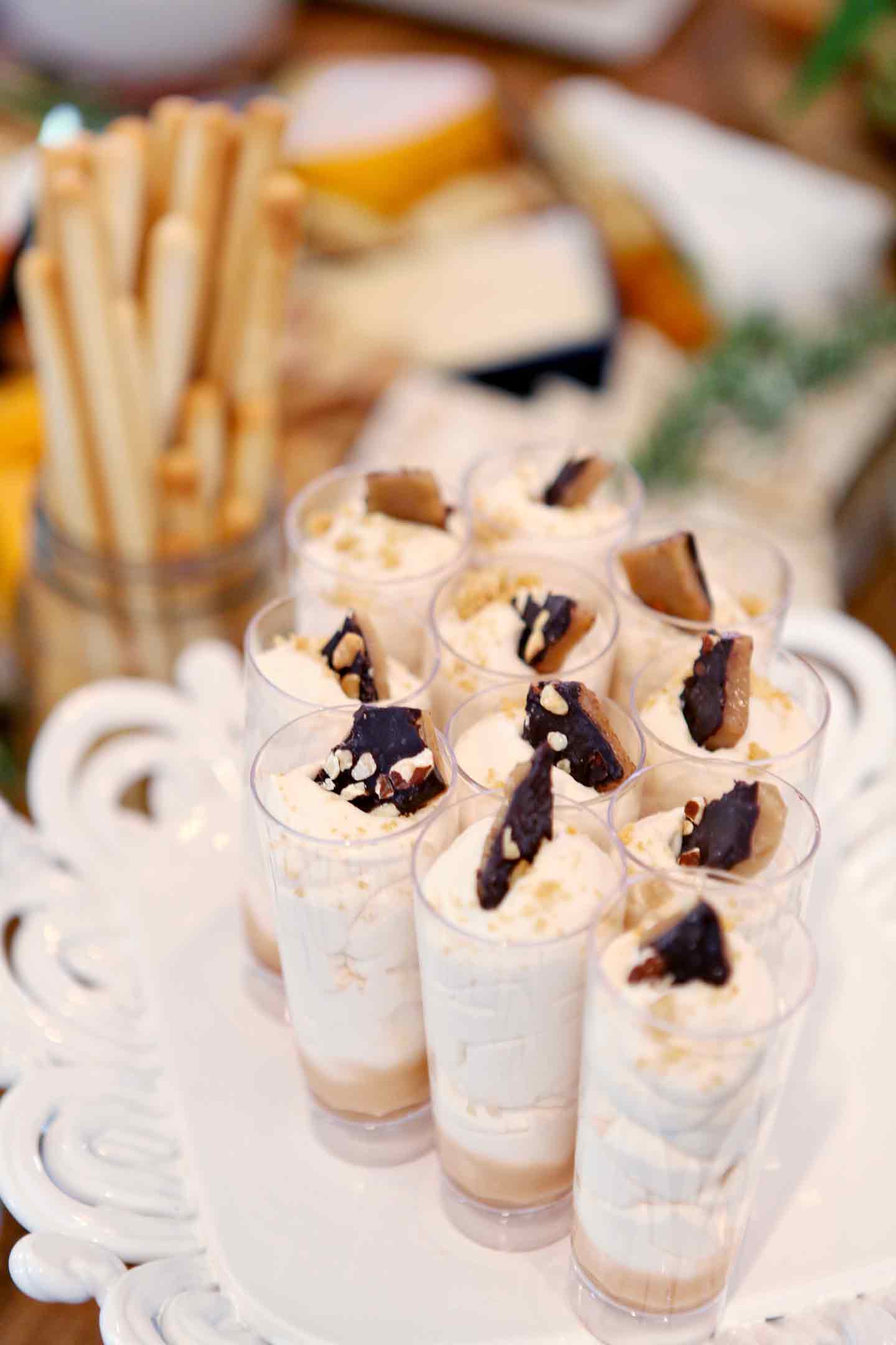 Individual cake in shot glasses