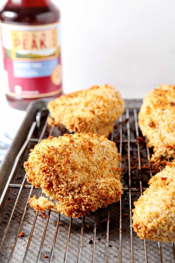 fried chicken on a cooling rack