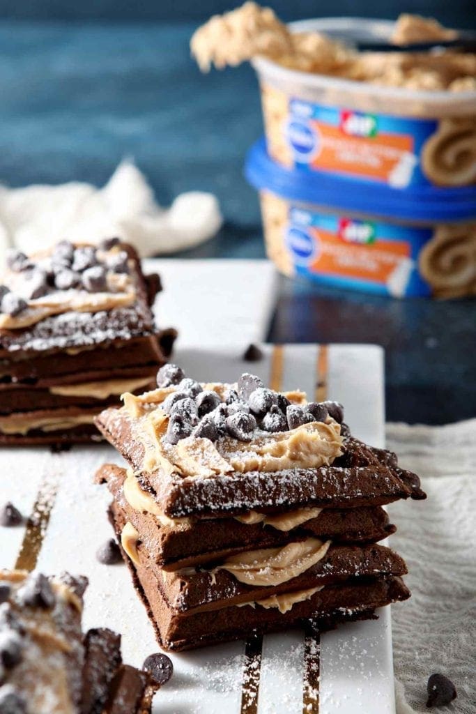 chocolate waffle sandwiches 