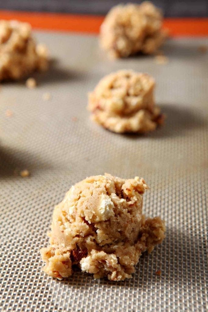 caramel corn cookies ready to bake