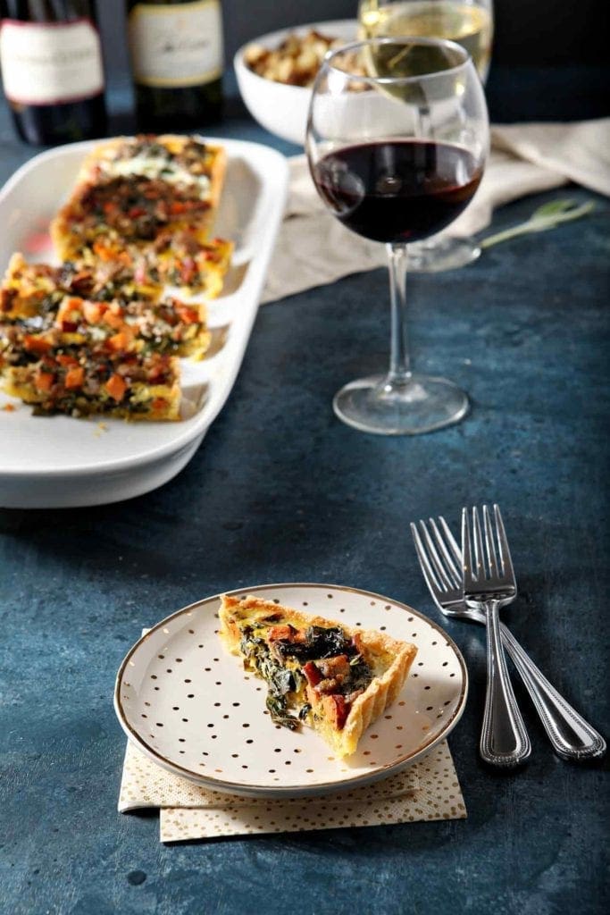 Hearty Holiday Quiche for a Holiday Wine Party // The Speckled Palate