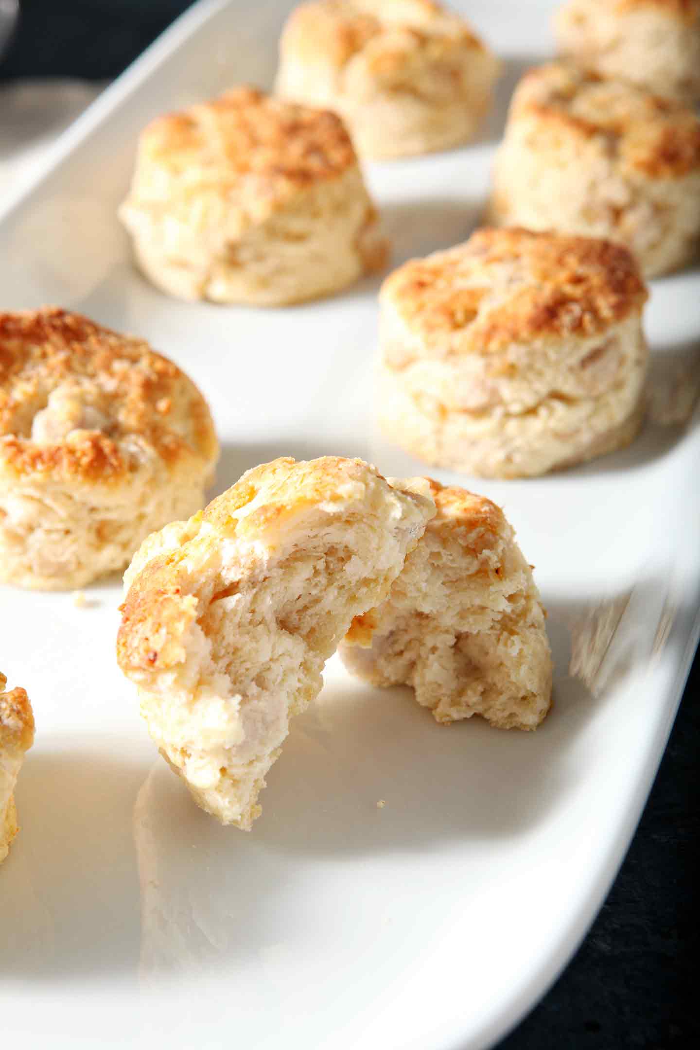 close up of thanksgiving biscuits