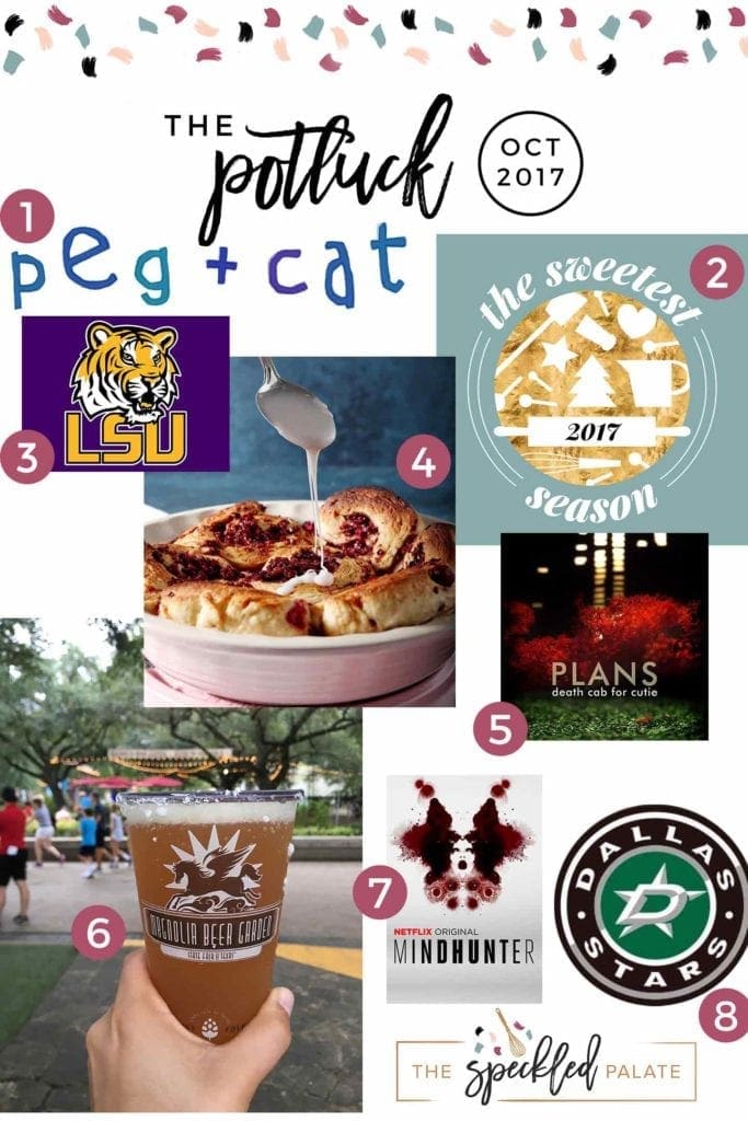 Collage of items for October 2017 Potluck 