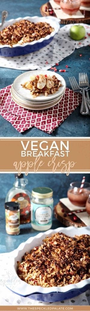 #AD | Apple Crisp | Breakfast Apple Crisp | No Sugar Added Breakfast | Vegan Breakfast | Vegetarian Breakfast | Sweet Breakfast | At-Home Brunch | Fall Brunch | Thankgiving Brunch | Thanksgiving Baked Good | Fall Breakfast | Breakfast Recipe | Easy Crisp | Easy Crumble | Easy Apple Sweet