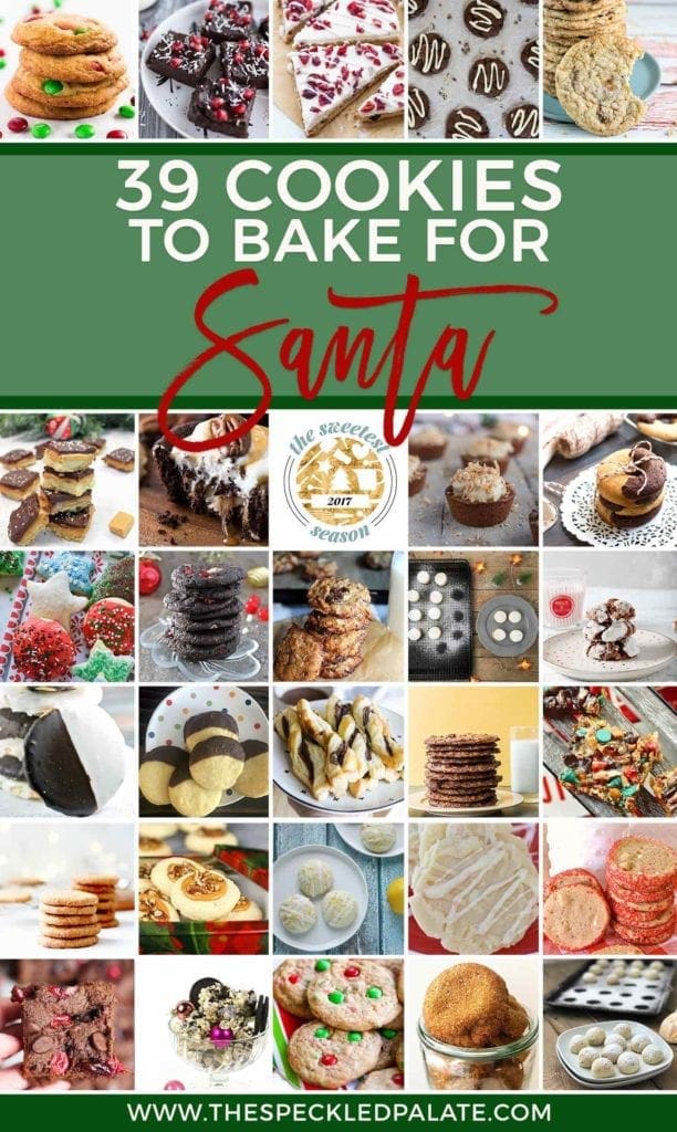 Big collage of cookies for Santa, with Pinterest text