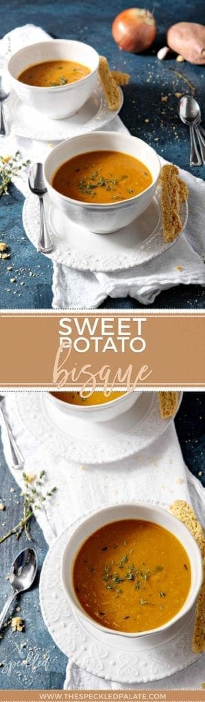 Pinterest collage for Sweet Potato Bisque