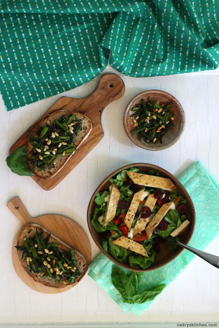 Roasted Asparagus Bruschetta from Cadry's Kitchen