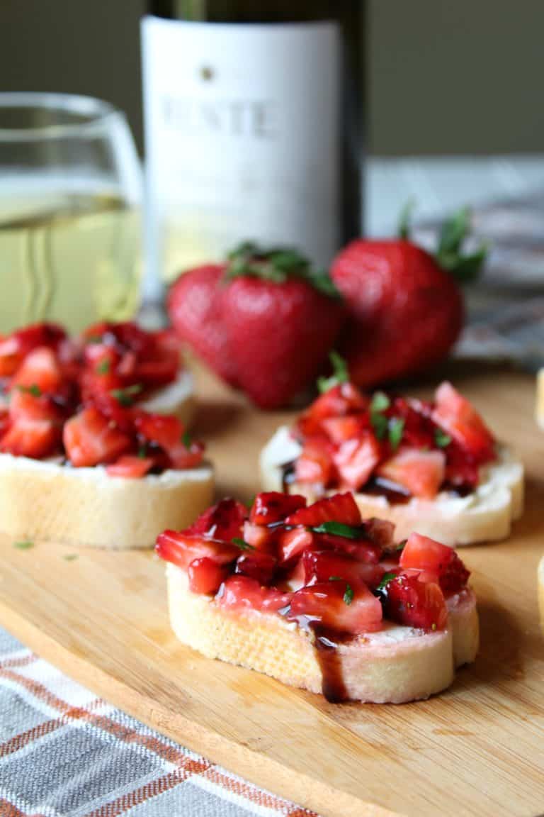 Strawberry Balsamic Bruschetta from Mildly Meandering