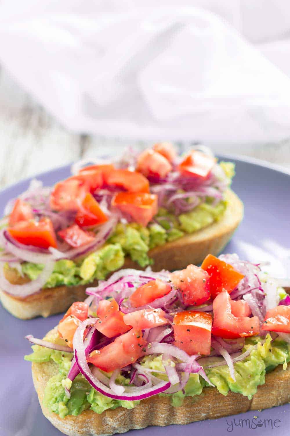 Easy Healthy Avocado Bruschetta from Yumsome