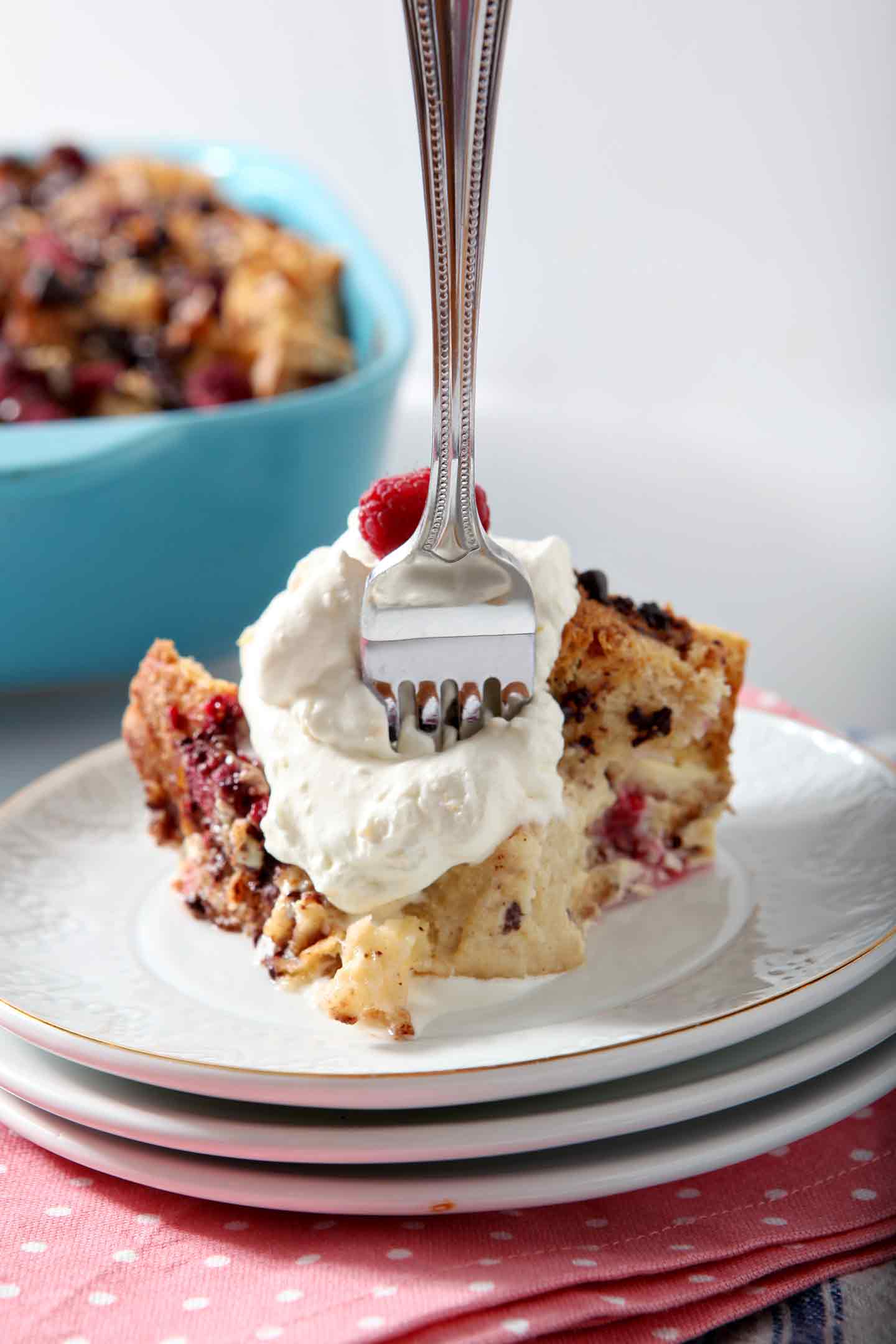 Chocolate Raspberry Overnight French Toast Casserole