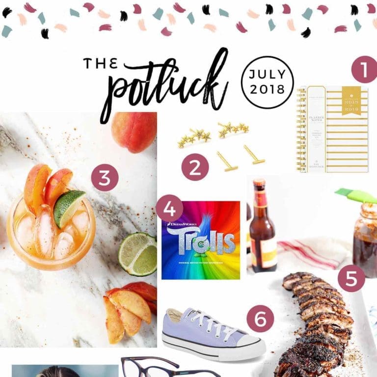 Square collage for The Speckled Palate's The Potluck: July 2018
