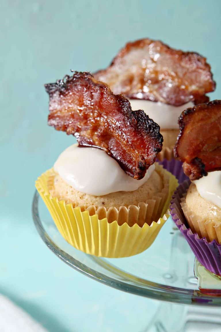 Bourbon Maple Bacon Cupcakes