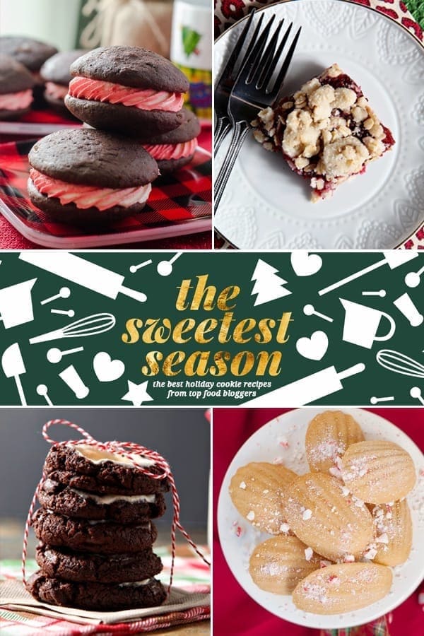 Collage of cookies for holiday season 