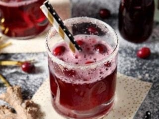 Sparkling Ginger Cranberry Mocktail