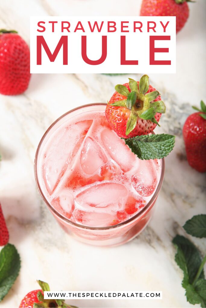 Overhead of Strawberry Mule, with a big text box above it