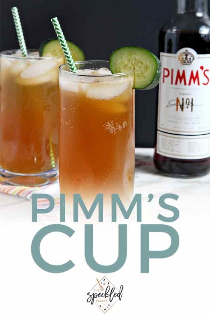 Pinterest graphic for Pimm's cups