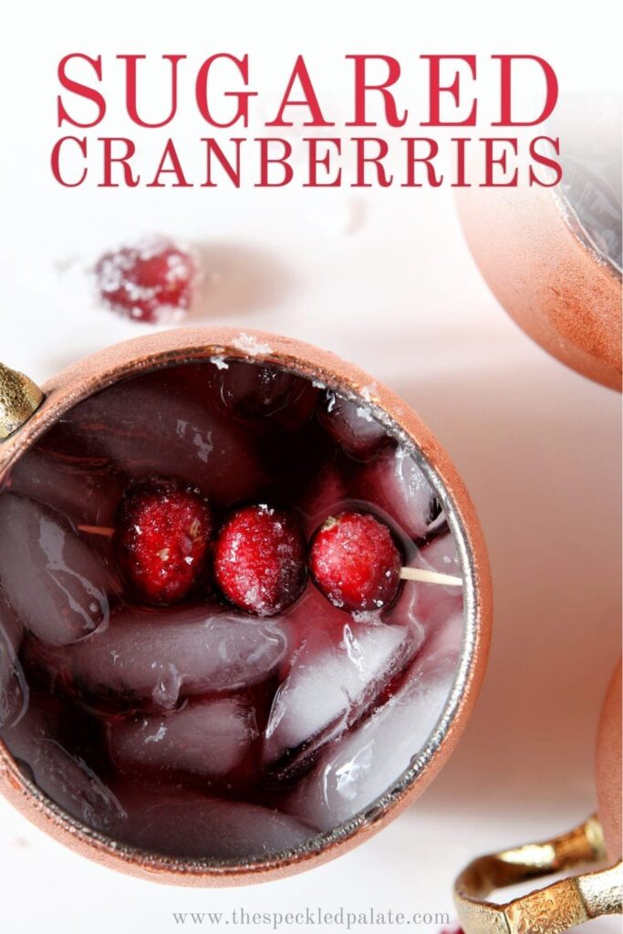 sugared cranberries pinterest pin