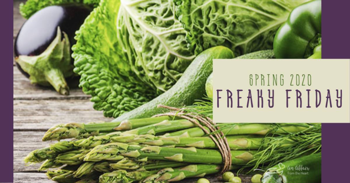 Freaky Friday Spring 2020 Banner with Asparagus and text