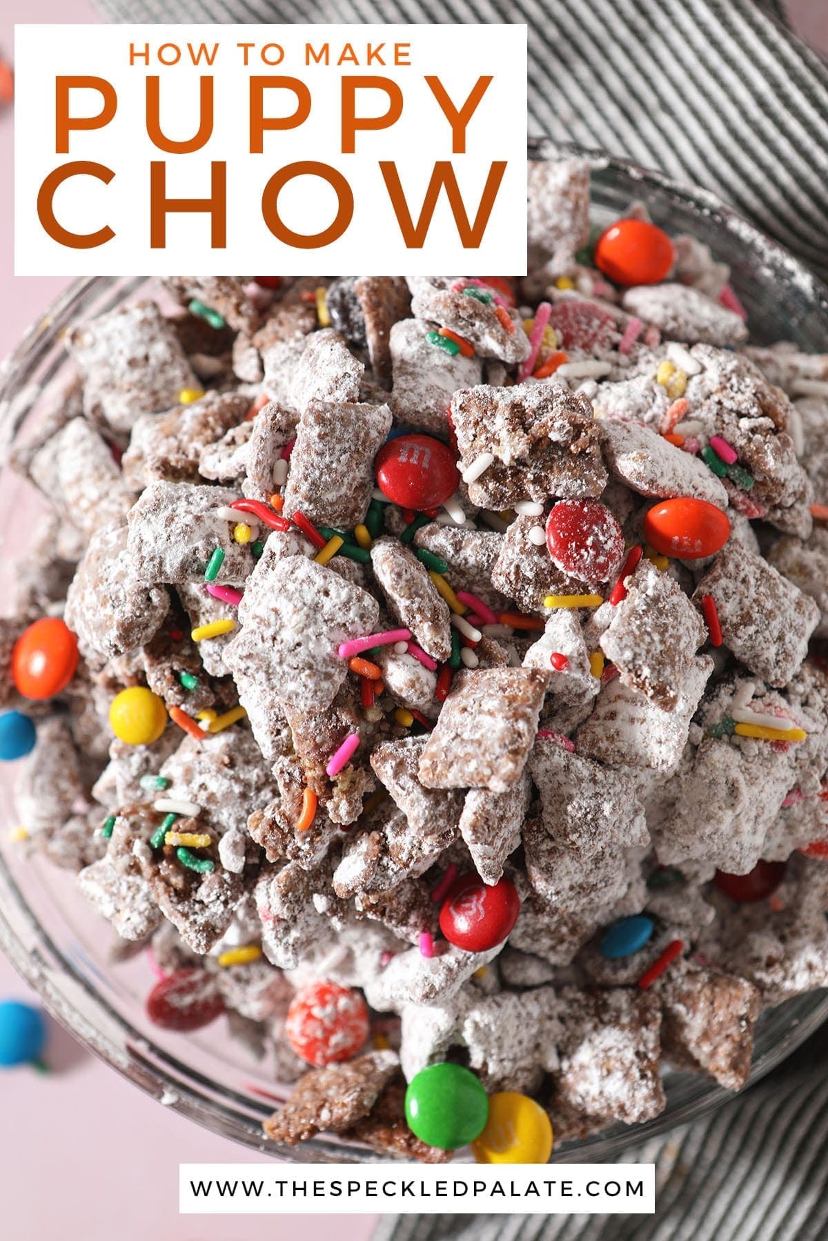 How to make Festive Chex Mix Puppy Chow (easy snack mix)
