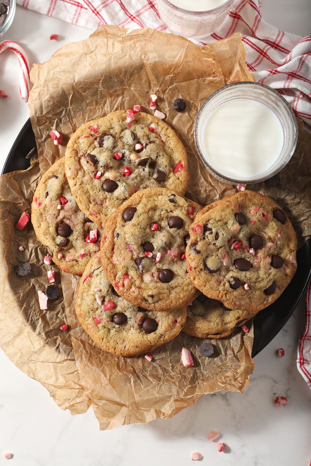 Peppermint Chocolate Chip Cookies