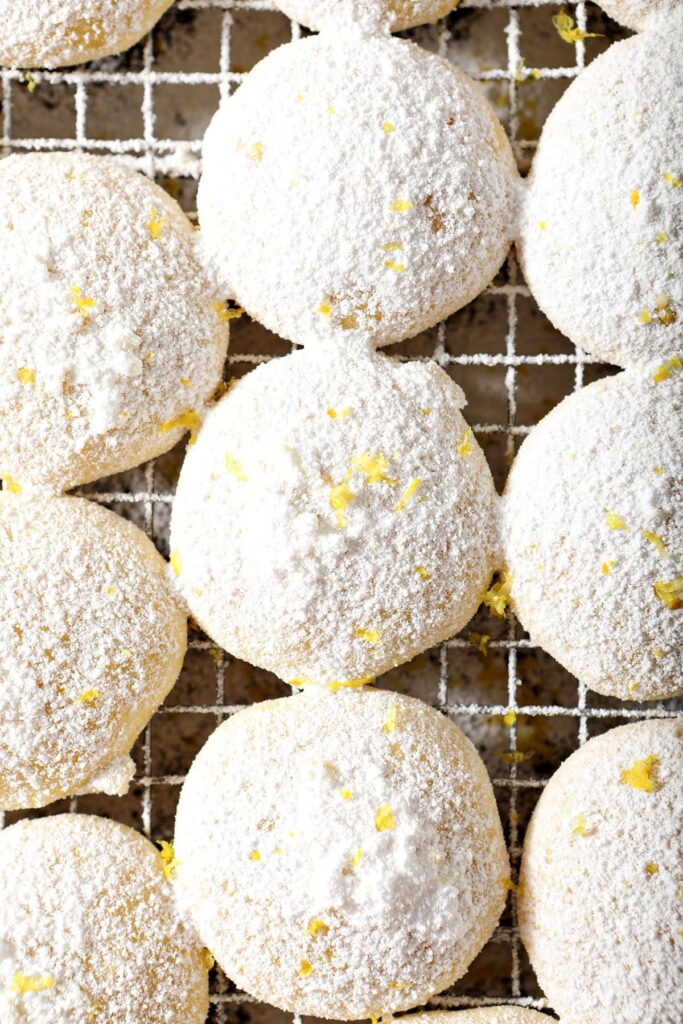 Lemon Cooler Cookies on a cooling rack