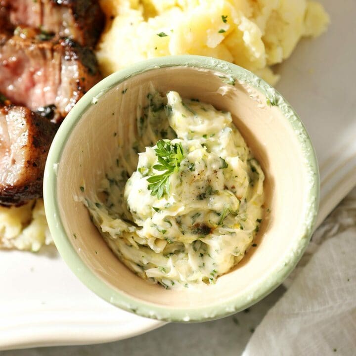 Garlic Herb Compound Butter for Steak - Spend With Pennies