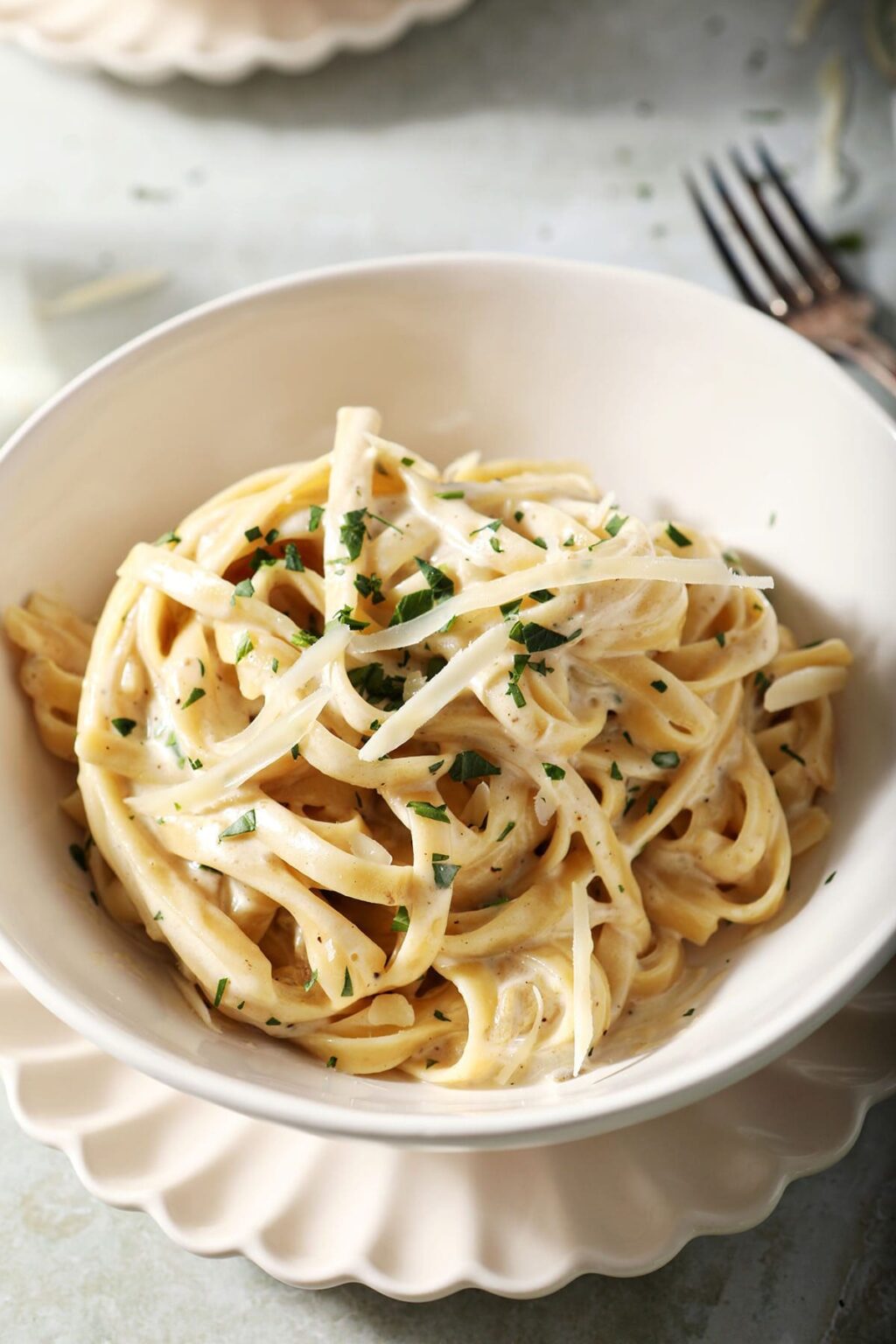 Spicy Fettuccine Alfredo with Hatch Green Chile Peppers