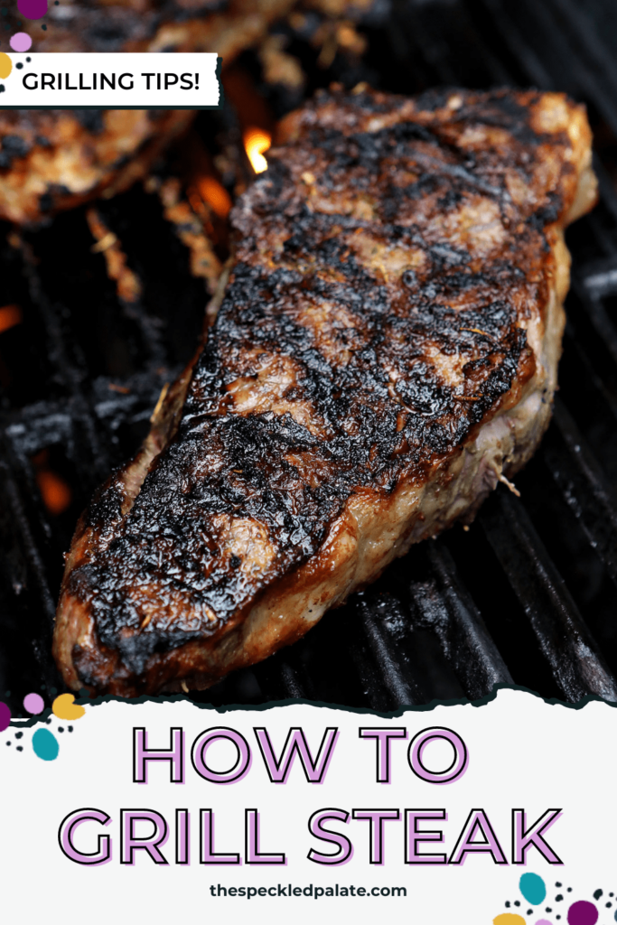 pinterest image of how to grill steak