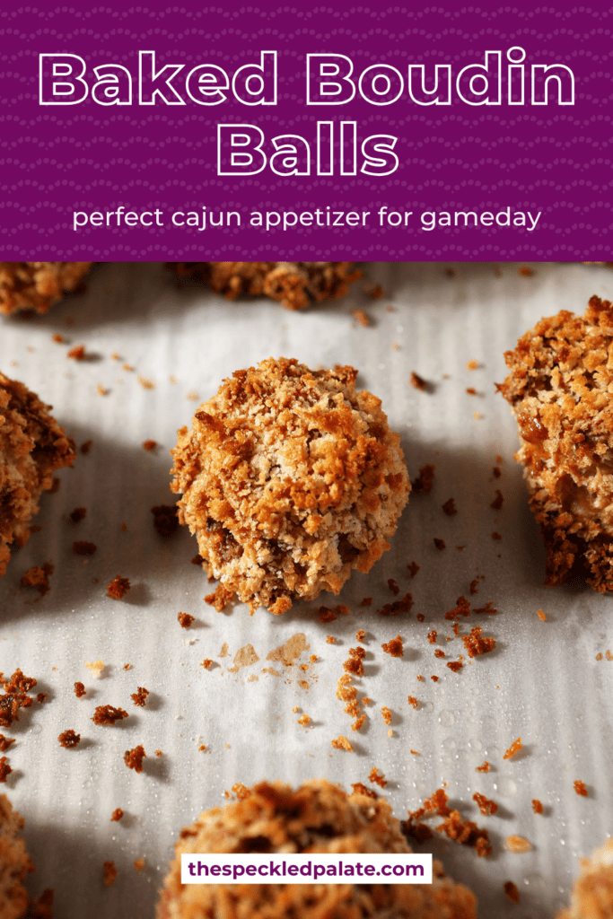 pinterest graphics of baked boudin balls