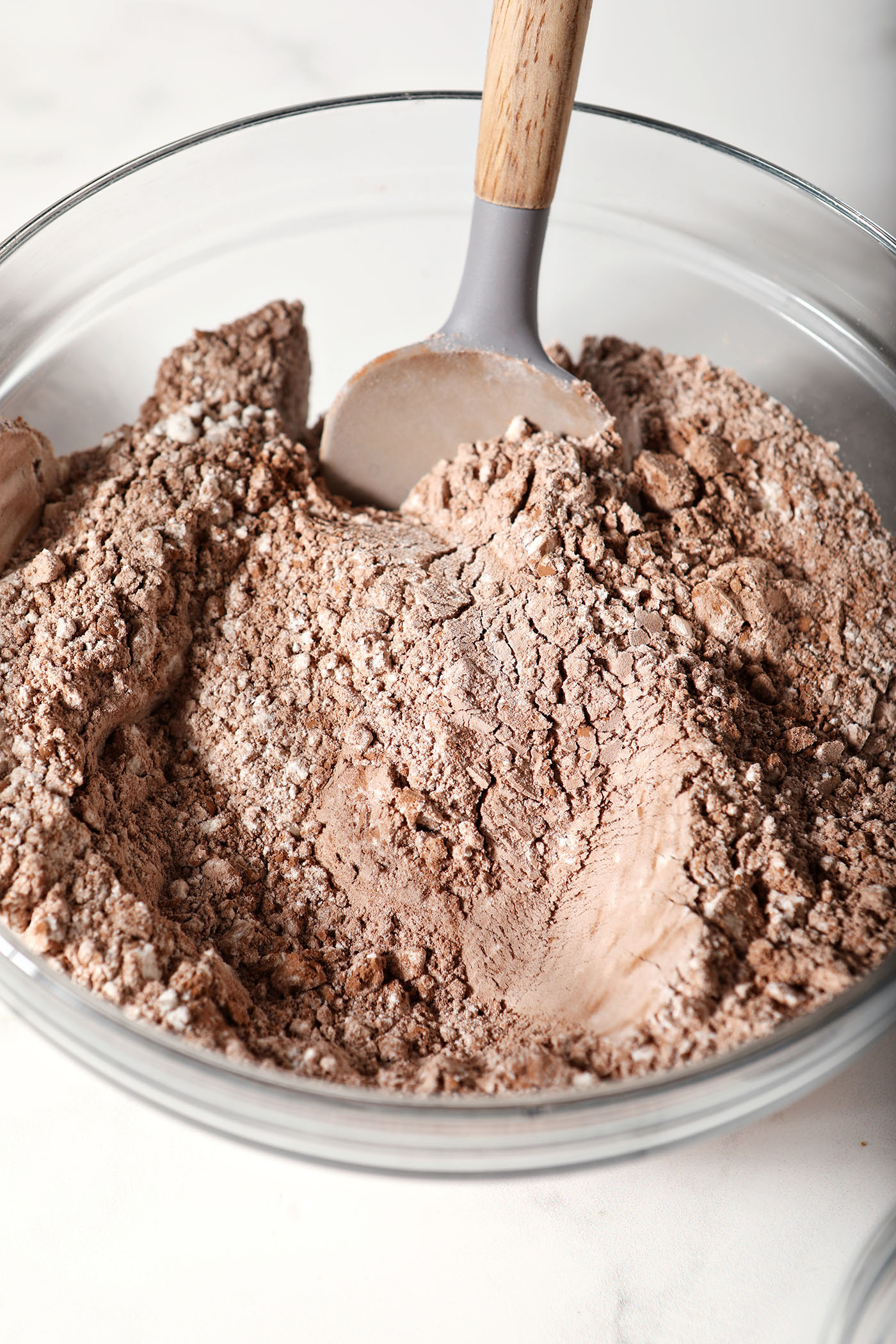 Dry ingredients in a bowl after mixing