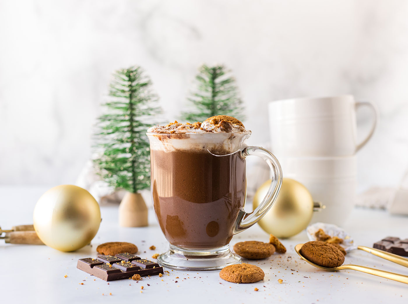 The BEST From-Scratch Gingerbread Hot Chocolate - The Speckled Palate