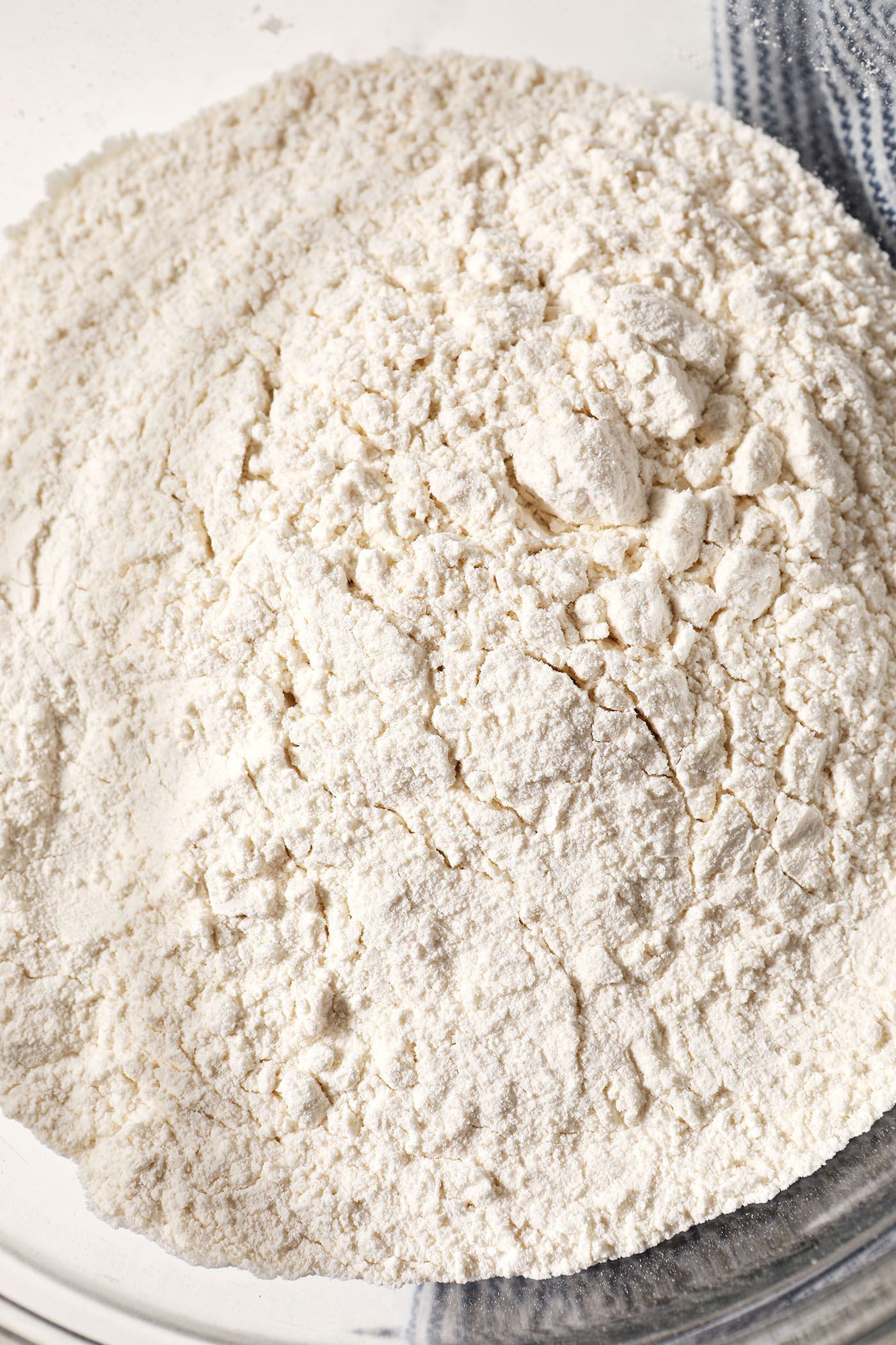 Closeup of homemade pancake mix, before jarring